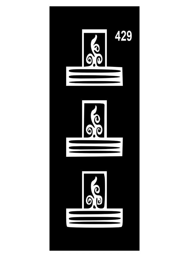 ORDERSHOCK Simple and Neat Mehndi Stencil Stickers for Starters For Kids & Adults Both Sticker - Image 1